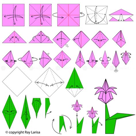 Image result for how to make origami tulip | Оригами, Оригами цветы ...