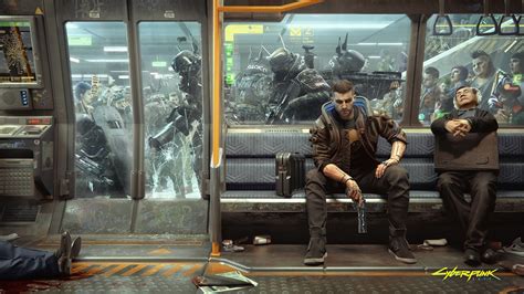 Cyberpunk 2077 PC Wallpaper Showcases V's Metro Commute - GameSpot