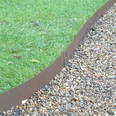 Everedge Brown Flexible Steel Lawn Edging - Harrod Horticultural (UK)