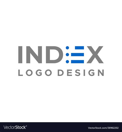 Index logo Royalty Free Vector Image - VectorStock