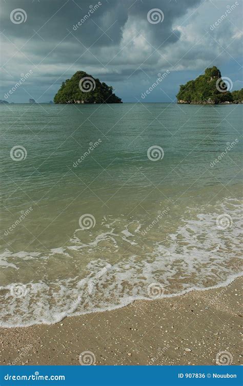 Small Exotic Islands Off Krabi Coast, Thailand Stock Photo - Image of ...