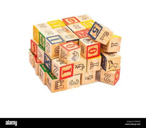 Wooden toy cubes with letters. Wooden alphabet blocks Stock Photo - Alamy