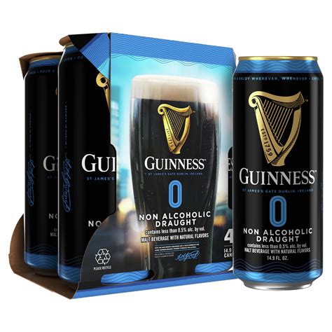 Guinness Draught 0 Non Alcoholic Beer - Walmart.com