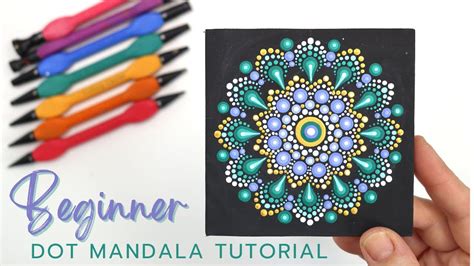 EASY Beginner Dotting Tutorial - How to paint a dot mandala for ...