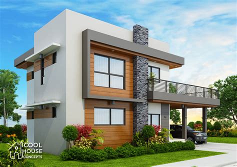 Four Bedrooms Two Storey Modern House - Cool House Concepts