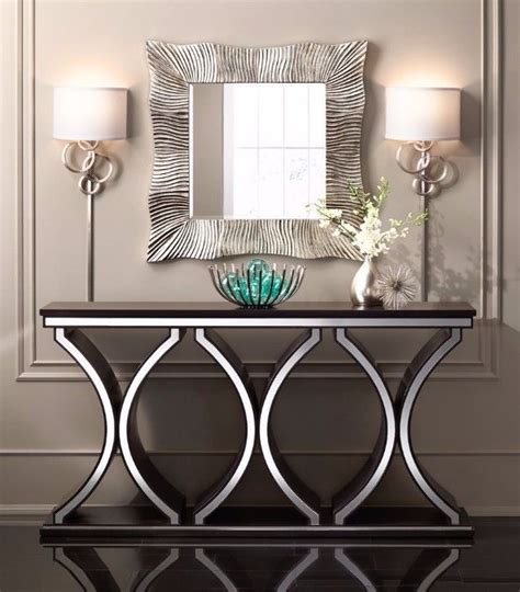 10 Silver Console Tables You Must Have | Sofa table decor, Dining room ...