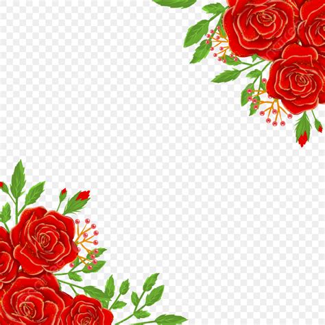 Red Rose Border Png