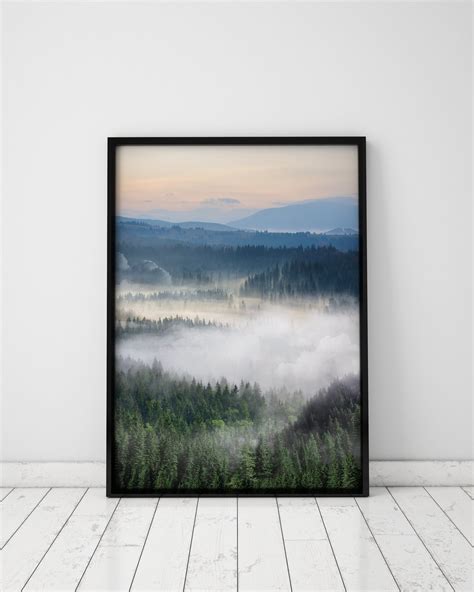 Misty Forest Print Nature Photography Prints Mountain Wall Art - Etsy