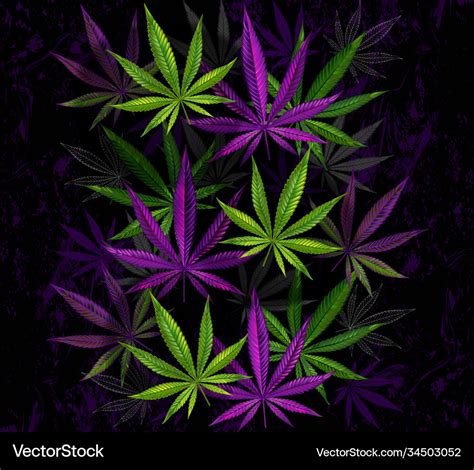 Purple Weed Leaves