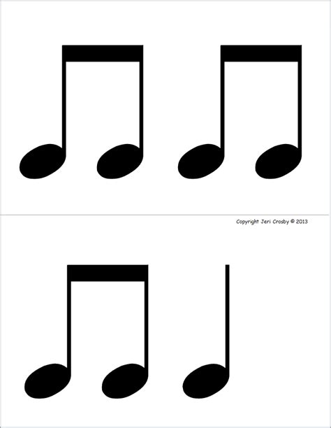 8th notes and quarter notes - Clip Art Library