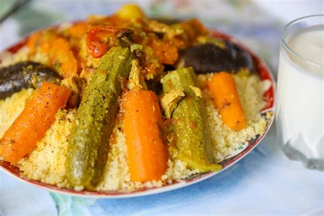 Vegetable Couscous - Moroccan 7 Vegetable Couscous with Tfaya