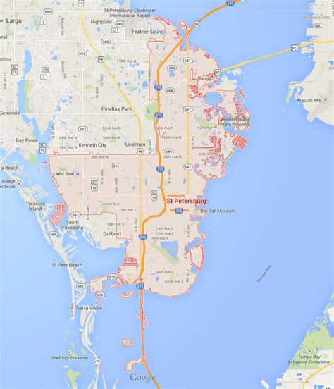 St. Petersburg Florida Map