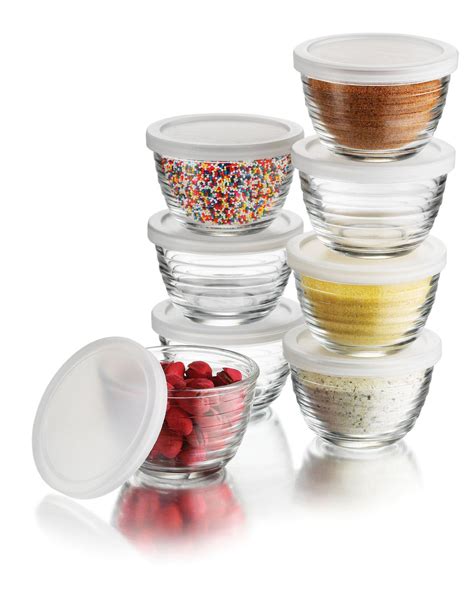 Amazon: Libbey 16-Piece(8 Glass bowls & 8 Lids) 6.25-Ounce Glass Bowl ...