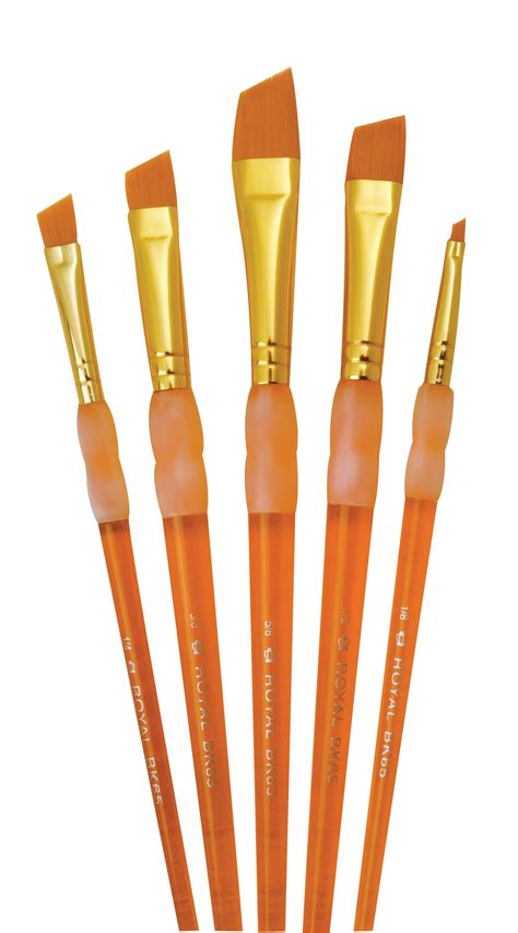 Royal Brush Big Kids Choice Deluxe Angular Synthetic Paint Brush Set ...