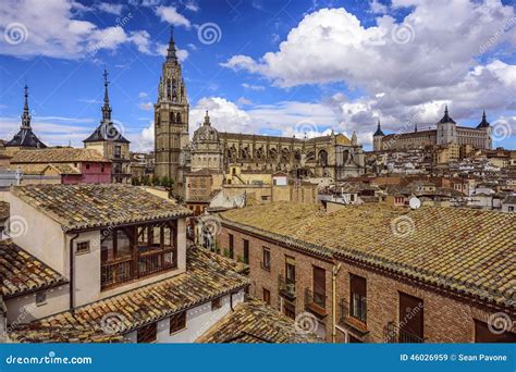 Toledo, Spain Town Skyline stock image. Image of european - 46026959