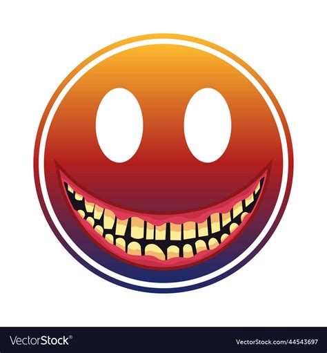 Scary face emoji design Royalty Free Vector Image