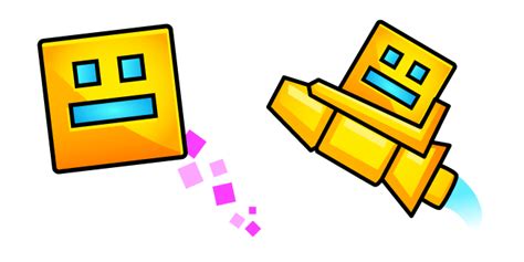 Geometry Dash Player Cube and Ship cursor – Custom Cursor