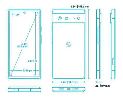 Google Pixel Dimensions Drawings, 58% OFF | www.elevate.in