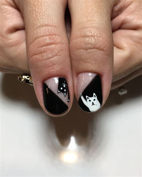 32 Cute Cat Nail Art Designs You Need for Your Next Mani | Cat nail art ...