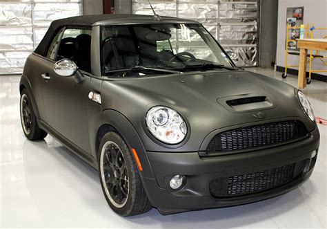 Matte Black Mini Cooper Car Wrap - Zilla Wraps