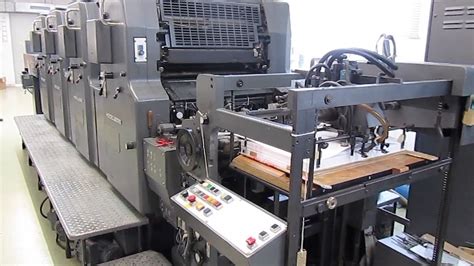 4-color Heidelberg MOVPH - used offset printing machine - YouTube