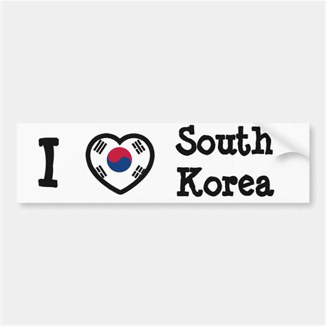 South Korea Flag Bumper Sticker | Zazzle