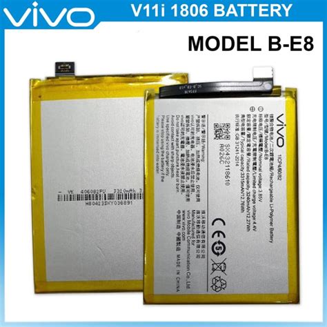 Vivo V11i 1806 Battery Original Model B-E8 (3315mAh) | Lazada PH