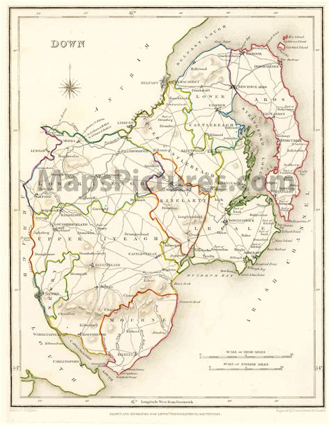 County Down Ireland - Map 1837