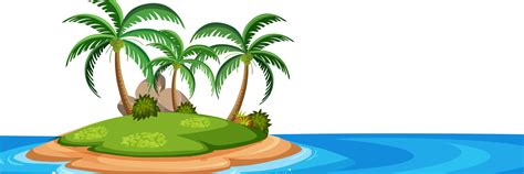 Isolated island on white background 694403 Vector Art at Vecteezy