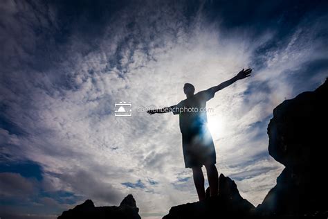 Man Standing at Crescent Beach, Ecola State Park - Cannon Beach Photo