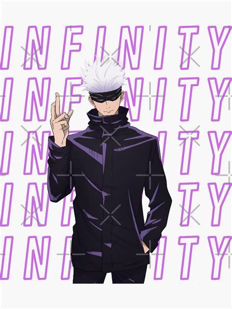 "Satoru Gojo Infinity" Sticker for Sale by ChilledTaho | Redbubble