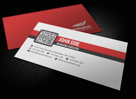 Simple Corporate QR Code Business Card by glenngoh on DeviantArt