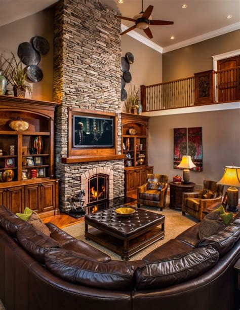 15 Warm Rustic Family Room Designs For The Winter