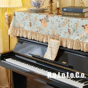 Piano Cover,countryside Style Blue Floral Printed Piano Cover Cloth ...