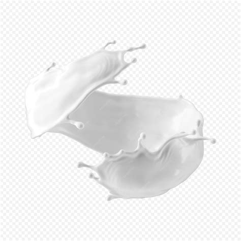 Premium PSD | White milk splash isolated