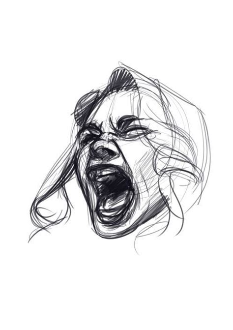 How to draw screaming faces tutorial by Javi Can Draw. Female character ...