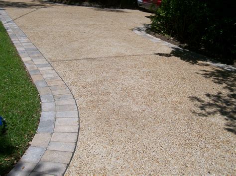 Exposed Aggregate Driveway With Paver Borders | Exposed aggregate ...