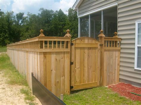 Spindle lattice moss grove fence gate design custom moncks corner ...