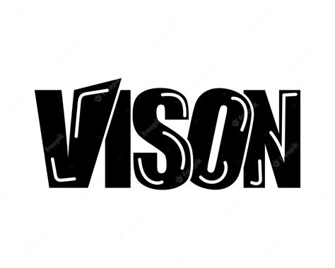 Premium Vector | A black and white logo for a brand called vision.