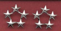 Five 5 Star General's Rank Insignia