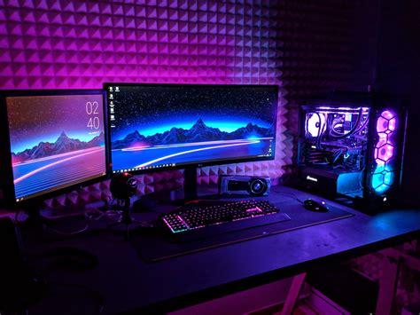 a e s t h e t i c - my vaporwave battlestation | Gaming room setup ...