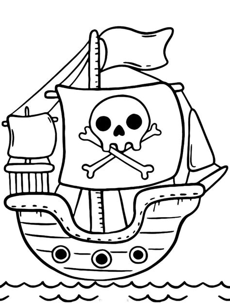 Pirate Ship coloring pages