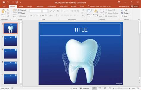 free tooth powerpoint template