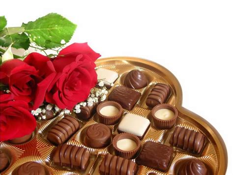 All new wallpaper : Chocolates and flowers computer wallpaper