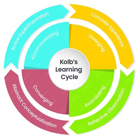 Premium Vector | Kolb's Learning Cycle Infographic Vector Illustration