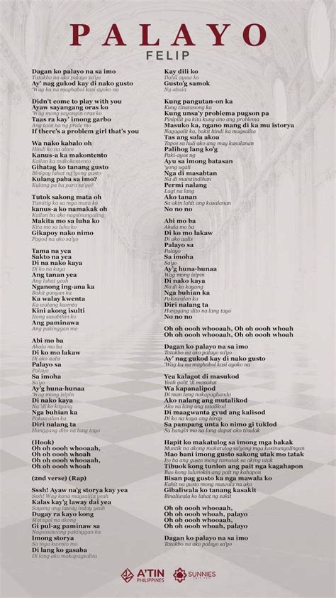 Palayo lyrics with Tagalog translation ctto : r/sb19