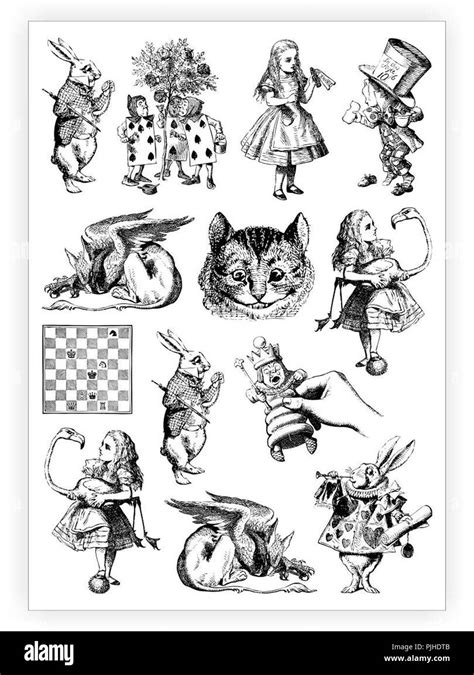 Alice In Wonderland Clip Art Black And White