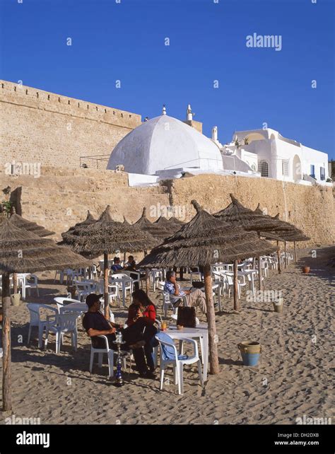 Hammamet Medina from beach, Hammamet, Nabeul Governorate, Tunisia Stock ...