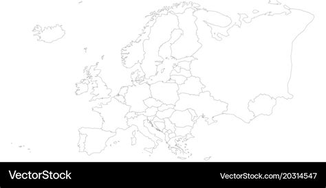 Europe Map Outline Printable Europe Printable Blank Map Royalty Free ...