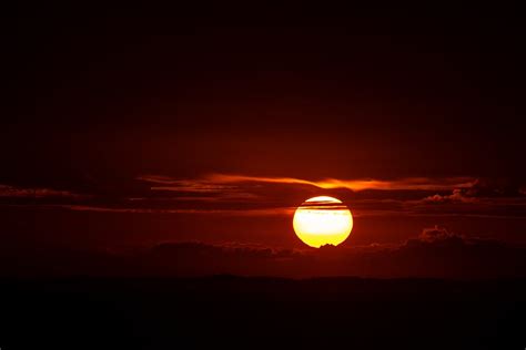 Silhouette of Mountain during Sunset · Free Stock Photo